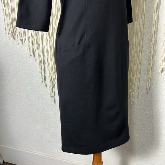 J. McLaughlin Little Black Dress Quarter Sleeve Size Small - Picture 3 of 11